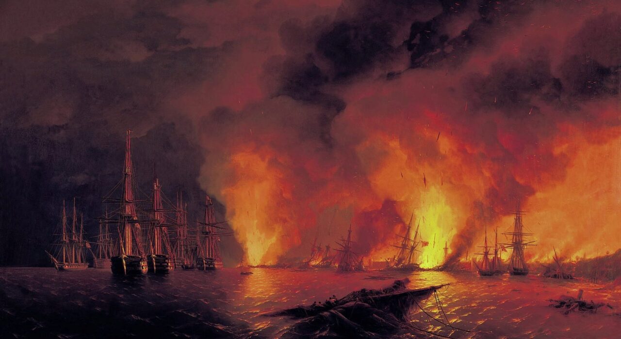 Imagem: Batalha naval russo-turca de Sinope (Ivan Aïvazovski,1853)