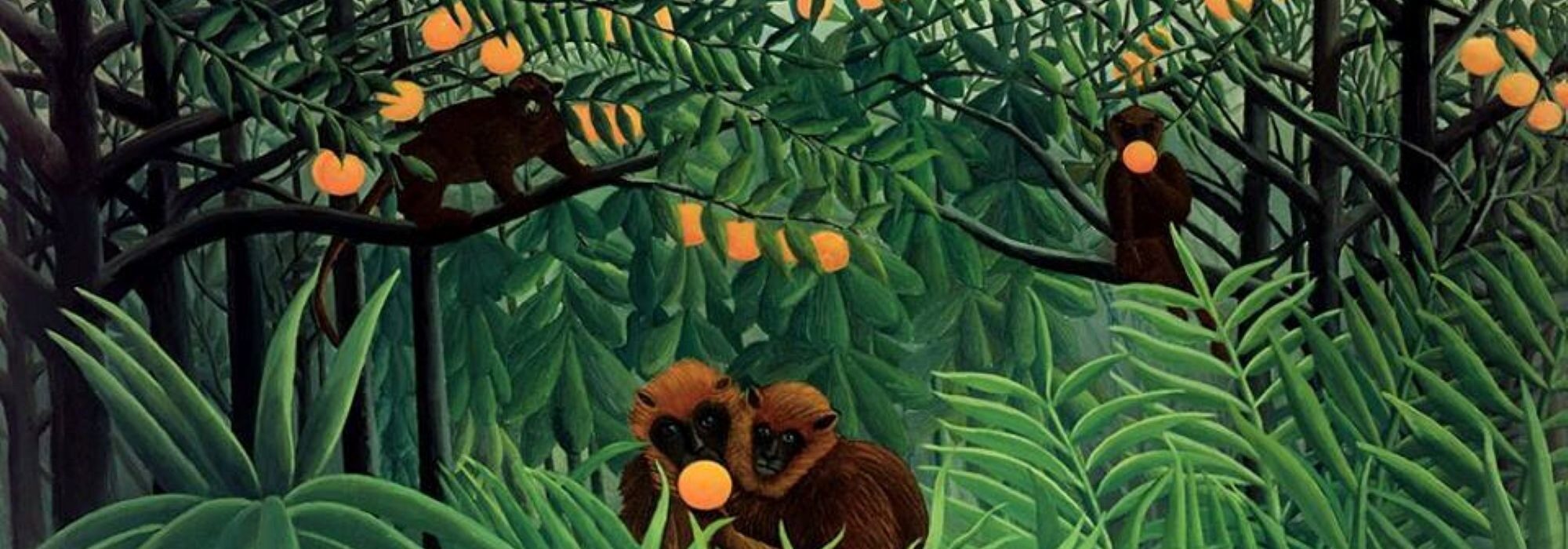 Imagem: Macacos na Selva (Henri Rousseau, 1909)