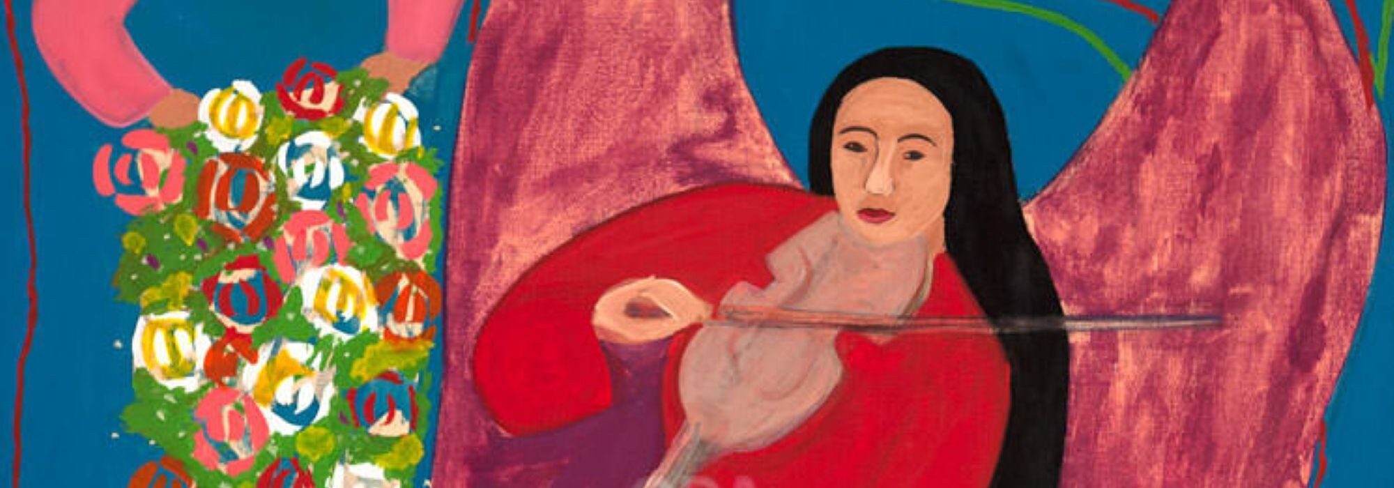 Imagem: Anjo com violino (Djanira da Motta, 1969, detalhe)