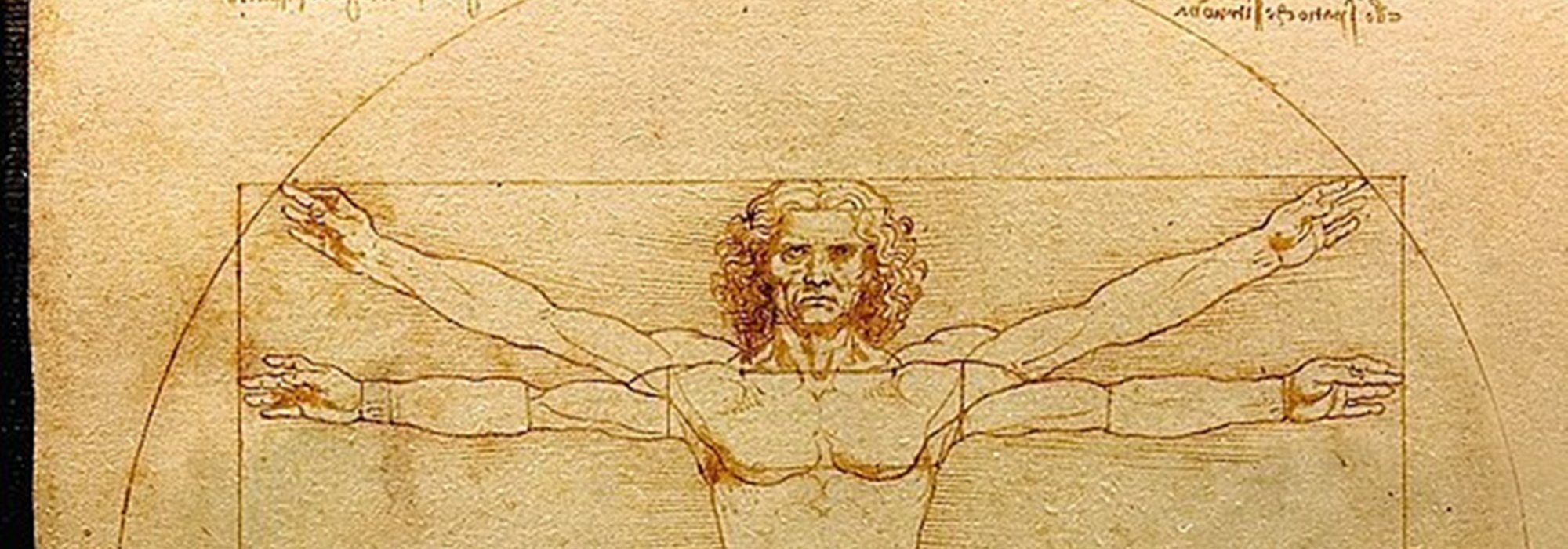 Imagem: O Homem Vitruviano (Da Vinci, detalhe)