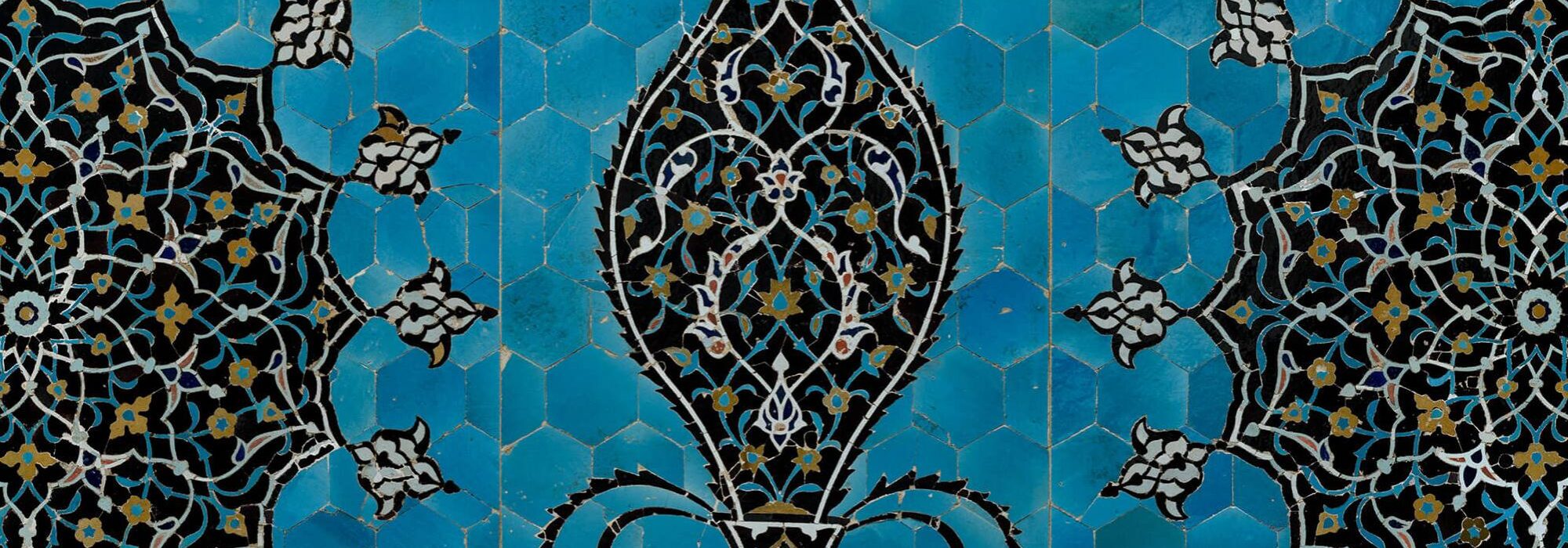 Imagem: Tile Mosaic Panel (detalhe, séc. XVI, Irã)