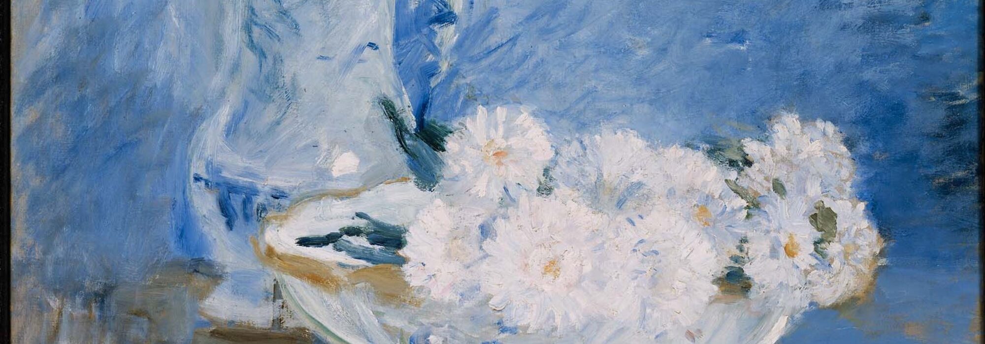 Imagem: Flores Brancas em Um Vaso (Berthe Morisot, 1885)