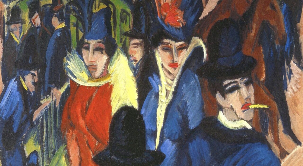Imagem: Cena da rua de Berlim (Ernest L. Kirchner, 1913, detalhe)